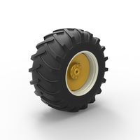 Rear wheel of Vintage Pulling tractor Scale 1:25 - Thumbnail 9