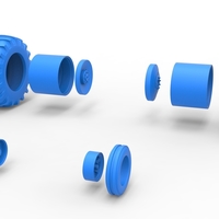 Wheel Set of Vintage Small block Pulling tractor Scale 1:25 - Thumbnail 9