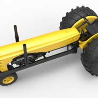 Vintage Small block Pulling tractor Version 2 Scale 1:25 - Thumbnail 4