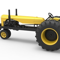 Vintage Small block Pulling tractor Version 2 Scale 1:25 - Thumbnail 12