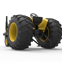 Vintage Small block Pulling tractor Version 2 Scale 1:25 - Thumbnail 15