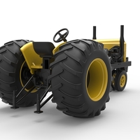 Vintage Small block Pulling tractor Version 2 Scale 1:25 - Thumbnail 18