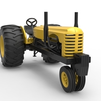 Vintage Small block Pulling tractor Version 2 Scale 1:25 - Thumbnail 23