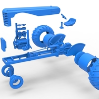 Vintage Small block Pulling tractor Version 2 Scale 1:25 - Thumbnail 24