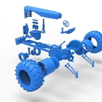 Vintage Small block Pulling tractor Version 2 Scale 1:25 - Thumbnail 25