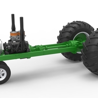 Vintage Small block Pulling tractor Base Version 2 Scale 1:25 - Thumbnail 1