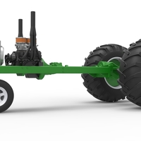 Vintage Small block Pulling tractor Base Version 2 Scale 1:25 - Thumbnail 2