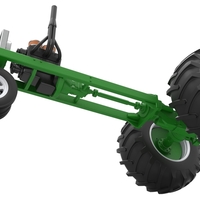 Vintage Small block Pulling tractor Base Version 2 Scale 1:25 - Thumbnail 3