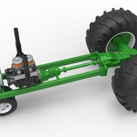 Vintage Small block Pulling tractor Base Version 2 Scale 1:25 - Thumbnail 4