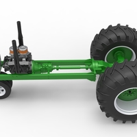 Vintage Small block Pulling tractor Base Version 2 Scale 1:25 - Thumbnail 10