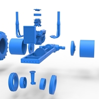 Vintage Small block Pulling tractor Base Version 2 Scale 1:25 - Thumbnail 20