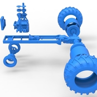 Vintage Small block Pulling tractor Base Version 2 Scale 1:25 - Thumbnail 22