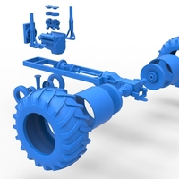 Vintage Small block Pulling tractor Base Version 2 Scale 1:25 - Thumbnail 23