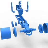 Vintage Small block Pulling tractor Base Version 2 Scale 1:25 - Thumbnail 24