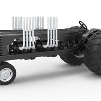 Vintage Small block Pulling tractor Version 3 Scale 1:25 - Thumbnail 1