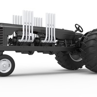 Vintage Small block Pulling tractor Version 3 Scale 1:25 - Thumbnail 2