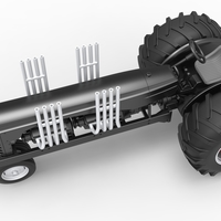 Vintage Small block Pulling tractor Version 3 Scale 1:25 - Thumbnail 4
