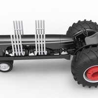 Vintage Small block Pulling tractor Version 3 Scale 1:25 - Thumbnail 9