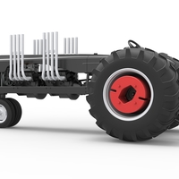 Vintage Small block Pulling tractor Version 3 Scale 1:25 - Thumbnail 11