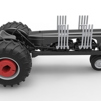 Vintage Small block Pulling tractor Version 3 Scale 1:25 - Thumbnail 14