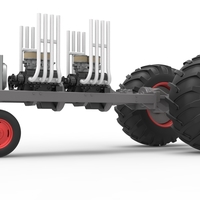 Vintage Small block Pulling tractor Base Version 3 Scale 1:25 - Thumbnail 2