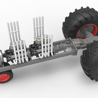 Vintage Small block Pulling tractor Base Version 3 Scale 1:25 - Thumbnail 4