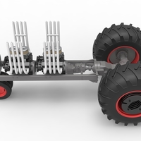 Vintage Small block Pulling tractor Base Version 3 Scale 1:25 - Thumbnail 8