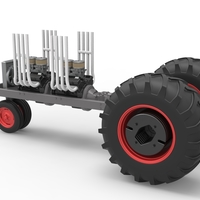 Vintage Small block Pulling tractor Base Version 3 Scale 1:25 - Thumbnail 10