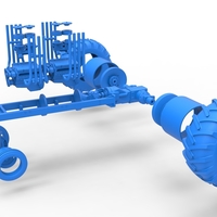 Vintage Small block Pulling tractor Base Version 3 Scale 1:25 - Thumbnail 14