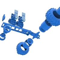 Vintage Small block Pulling tractor Base Version 3 Scale 1:25 - Thumbnail 16