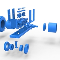 Vintage Small block Pulling tractor Base Version 3 Scale 1:25 - Thumbnail 17