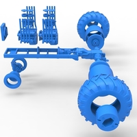 Vintage Small block Pulling tractor Base Version 3 Scale 1:25 - Thumbnail 18