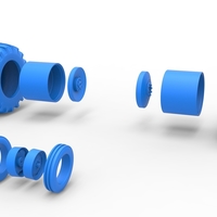 Wheel Set of Vintage Small block Pulling tractor V2 Scale 1:25 - Thumbnail 8