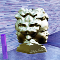 Beethoven Money Holder. Two-faced sculpture  - Thumbnail 6