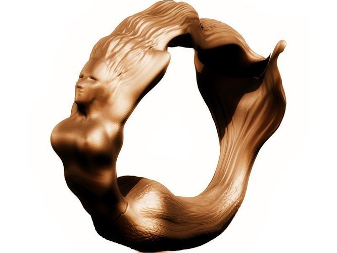 Mermaid Ring 3D Print 58085