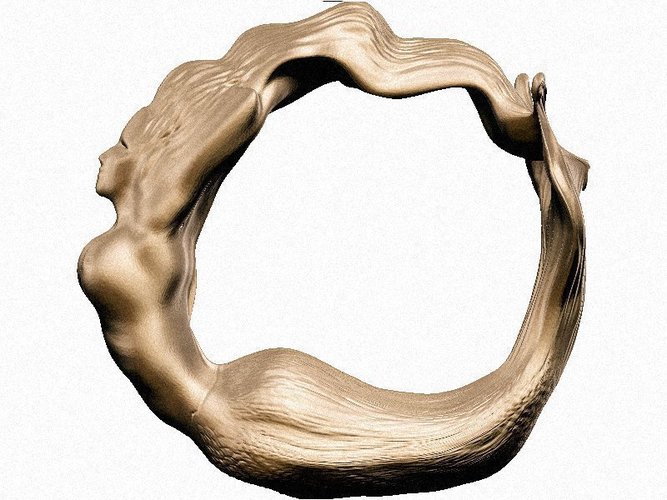 Mermaid Ring 3D Print 58086