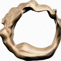 Small Mermaid Ring 3D Printing 58086