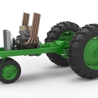 Vintage Small block Pulling tractor Base Version 4 Scale 125 - Thumbnail 1