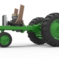 Vintage Small block Pulling tractor Base Version 4 Scale 125 - Thumbnail 2