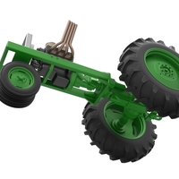 Vintage Small block Pulling tractor Base Version 4 Scale 125 - Thumbnail 3