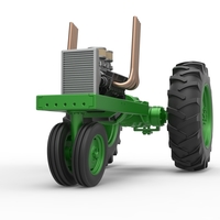 Vintage Small block Pulling tractor Base Version 4 Scale 125 - Thumbnail 4