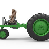 Vintage Small block Pulling tractor Base Version 4 Scale 125 - Thumbnail 6