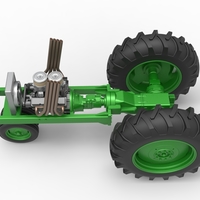 Vintage Small block Pulling tractor Base Version 4 Scale 125 - Thumbnail 7