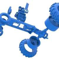 Vintage Small block Pulling tractor Base Version 4 Scale 125 - Thumbnail 11