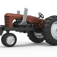 Vintage Small block Pulling tractor Version 4 Scale 1:25 - Thumbnail 2