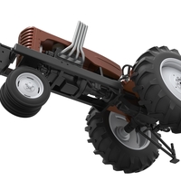 Vintage Small block Pulling tractor Version 4 Scale 1:25 - Thumbnail 3