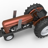 Vintage Small block Pulling tractor Version 4 Scale 1:25 - Thumbnail 4