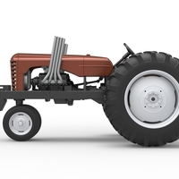 Vintage Small block Pulling tractor Version 4 Scale 1:25 - Thumbnail 8