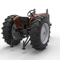 Vintage Small block Pulling tractor Version 4 Scale 1:25 - Thumbnail 12