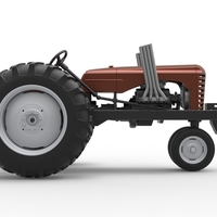 Vintage Small block Pulling tractor Version 4 Scale 1:25 - Thumbnail 14